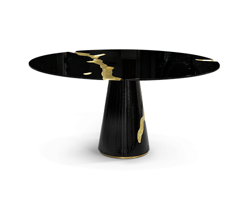 Fissure Black Luxe Dining Table