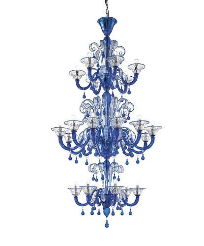 Venetian Pale Blue Glass Classic Chandelier