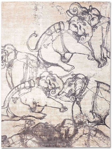 Elephants Hand-Woven Exquisite Rug