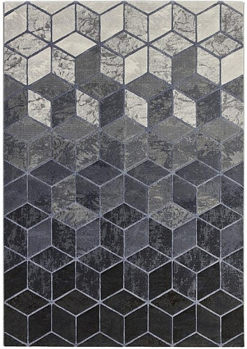 Geometric Grey Modern Rug