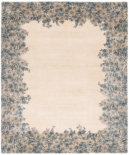 Hand-woven Wool / Silk Luxurious Rug
