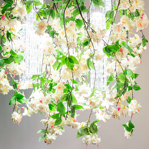White Cascade Large Italian Chandelier