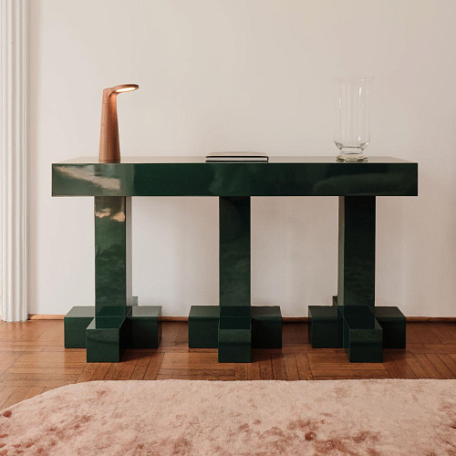 Green Glossy Console