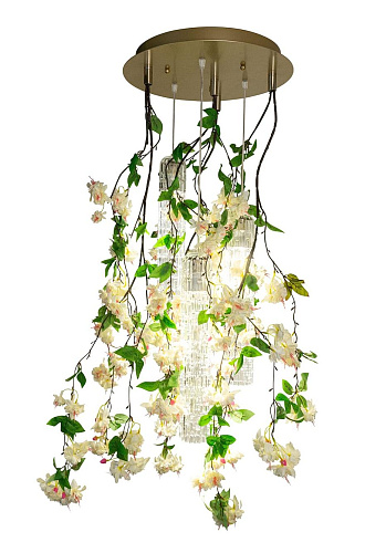 White Cascade Small Handcrafted Chandelier