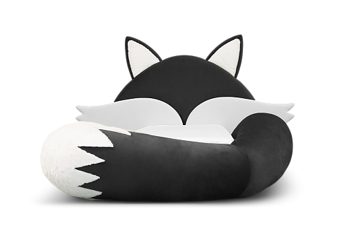 Fox Black & White Kids Bed