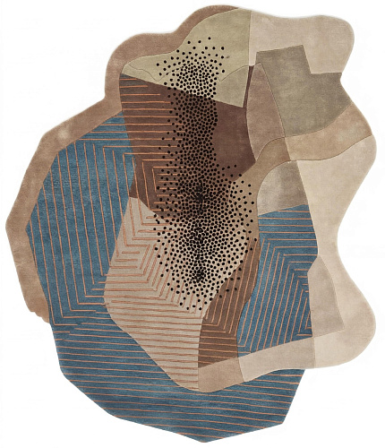 Textured Figure Cut Handmade Rug
