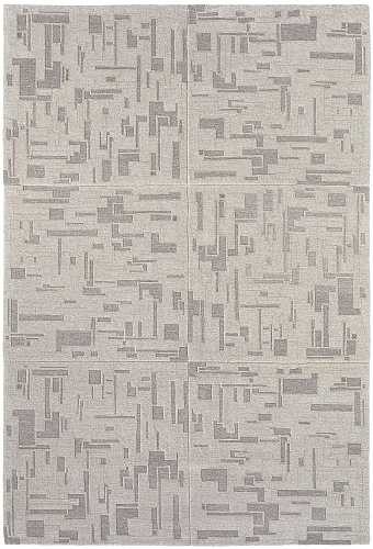 Map Grey Luxury Hand-woven Rug