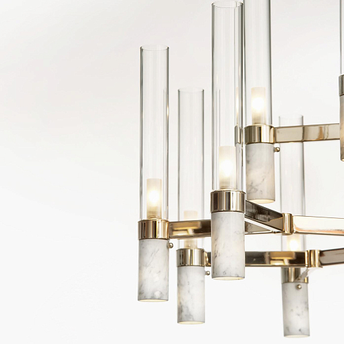 Carrara Marble Gold Chandelier