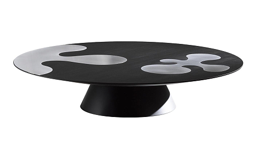 Round Black Coffee Table