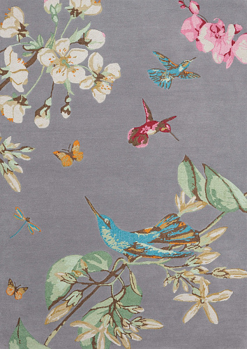 Hummingbird Grey Hand-Woven Rug