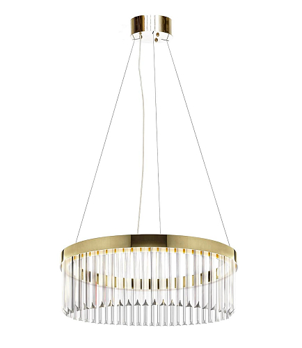 Hand-Crafted Gold Ring Chandelier
