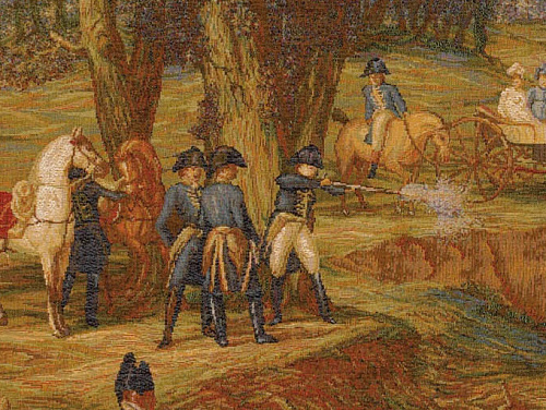 Napoleonic Hunt Handwoven Tapestry