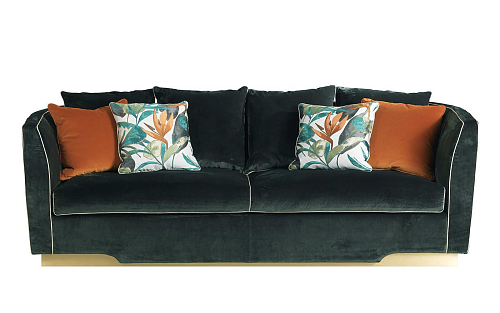 Morgana Dark Green 3-Seater Artisan Sofa