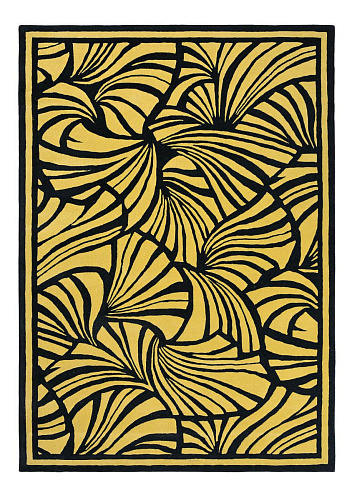 Handwoven Gold Wool Rug