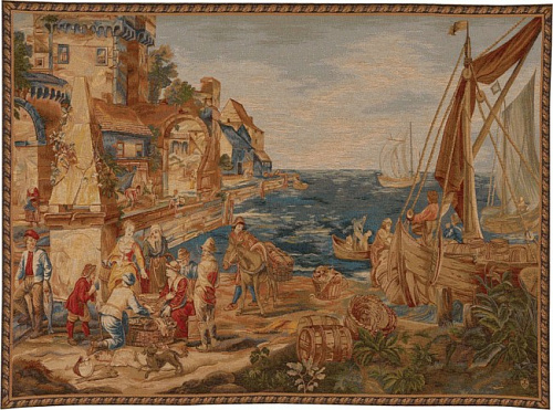 Back from Fishing Woven Tapestry