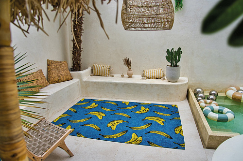 California Blue Flatweave Rug