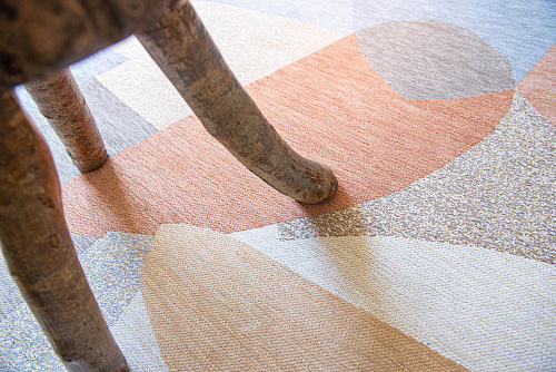 Multi Geometric Round Rug