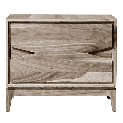 Base Grey Contemporary Nightstand