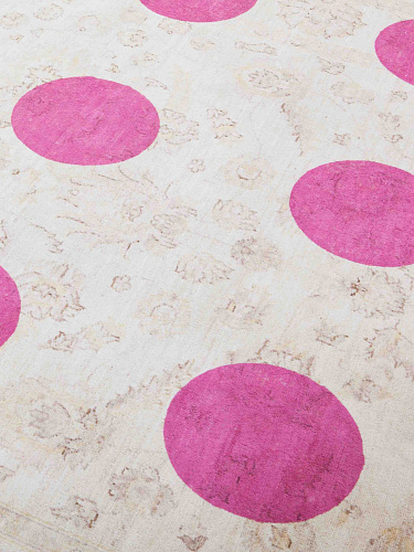 Double Layer Pink Wool Rug