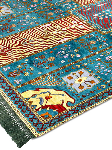 New Garden Hand-Knotted Wool / Silk Rug