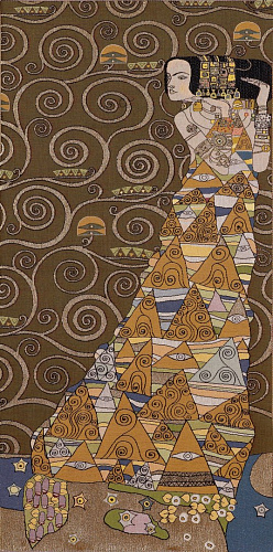 Lady (Right) from Klimt Brown Tapestry