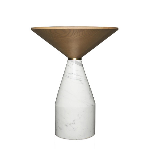 Cino White Small Marble Artisan Side Table