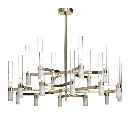 Carrara Marble & Glass Chandelier