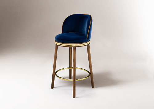 Alma Blue Bar Stool