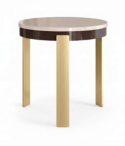 Zeus Dark and Gold Italian Side Table