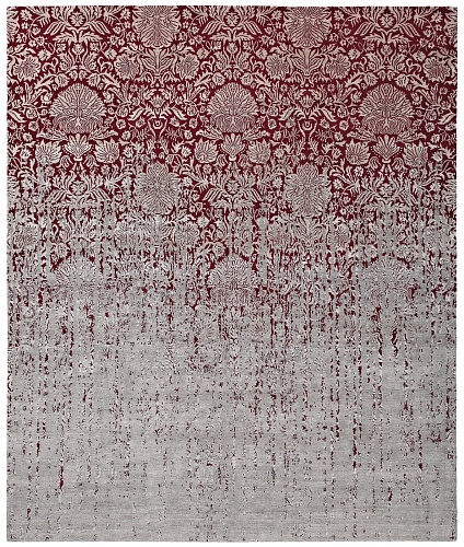 Verona Hand-woven Red / Grey Luxury Rug