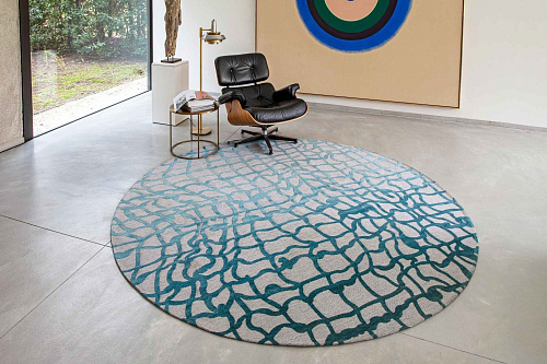 Blue Marine Circle Rug