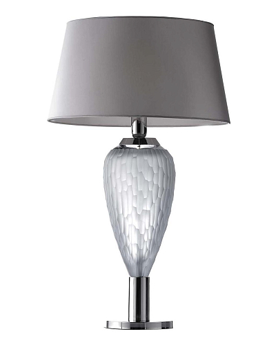 Polished Nickel Honeycomb Crystal Table Lamp