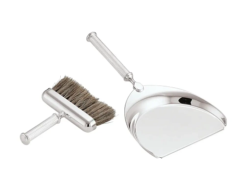 Silver-Plated Brush And Crumb Scoop