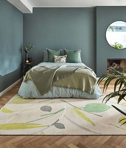 Green Leaves Handwoven NZ Wool Rug
