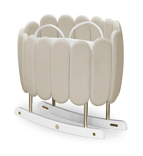 Lotus Gentle Beige Rocking Crib