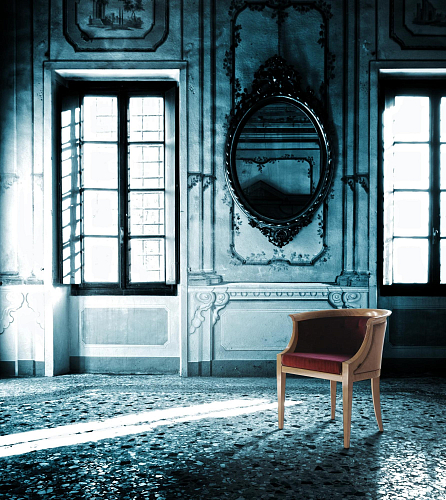Roberta Honey Wood Italian Chair with Armrests