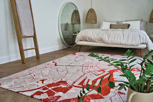Orange Cut Modern Designer Rug
