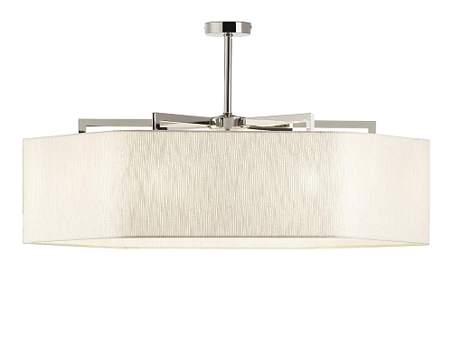 Hexagon Polished Nickel Chandelier
