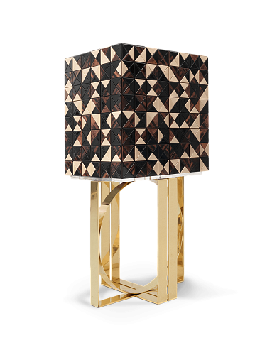 Mosaic Walnut Artisanal Cabinet