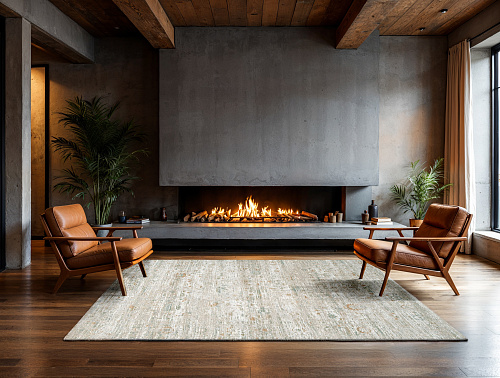 Light Toned Abstract Pattern Rug