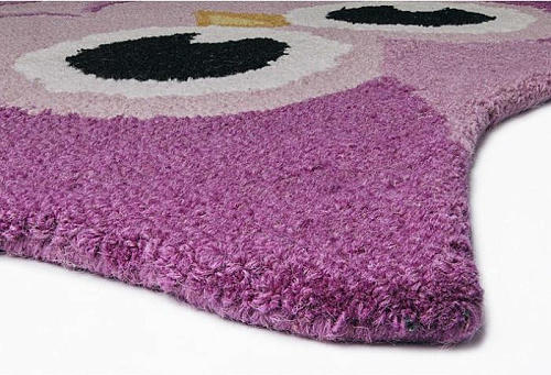Animals Owl Pink Handwoven Rug