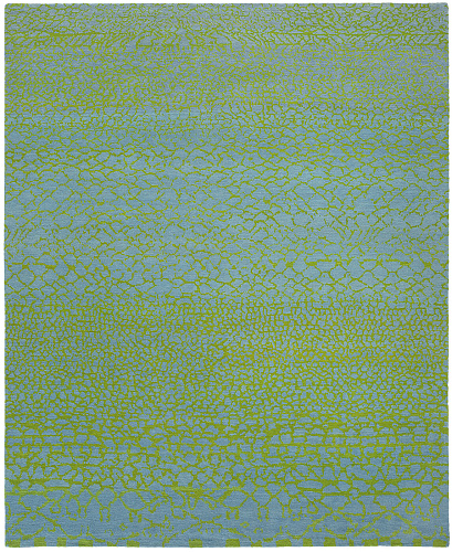 Hand-woven Blue & Green Luxury Rug