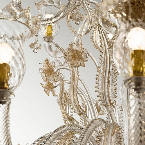 Gold Murano 3-Light Wall Sconce