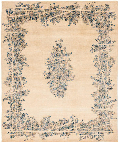 Hand-woven Wool / Silk Luxurious Rug
