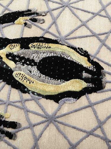 Salamandra Ardentis Agri Round Wool / Bamboo Silk Rug
