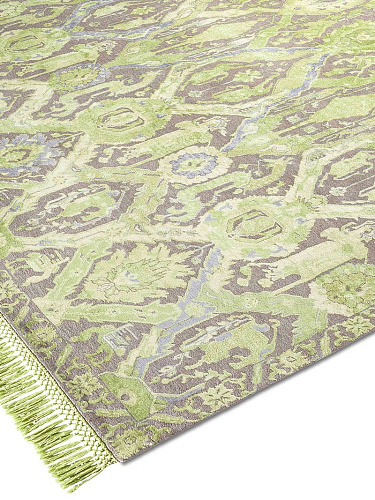 KavaBagh Green Wool & Silk Rug