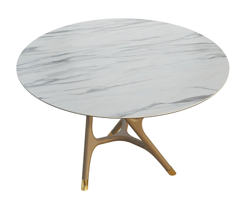 Joyce Round White Ceramic Artisan Dining Table