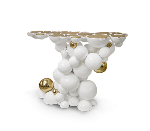 Orbit White Luxe Console