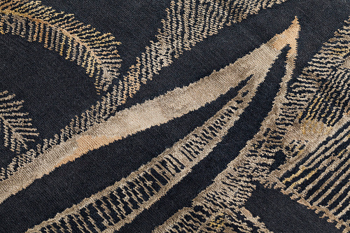 Handwoven Fruit Garden Black Rug