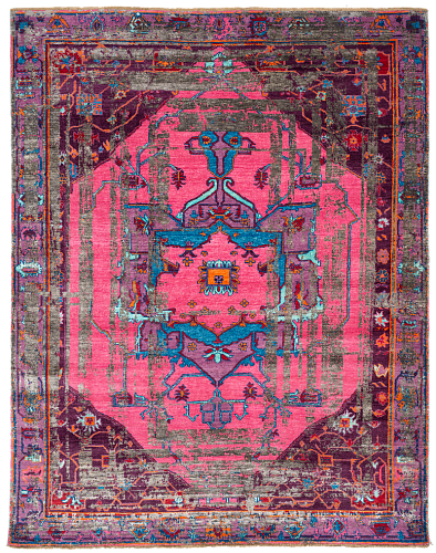 Wool / Silk Oriental Hand-Knotted Rug